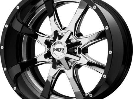 Moto Metal MO201 20X10 5X5.5 CHR BLK MILL LP -18MM Discount