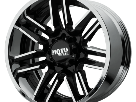 Moto Metal MO202 20X12 5X5.5 BLK MACH CHR LP -44MM Online now