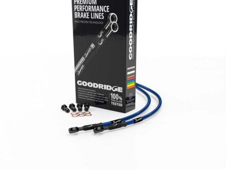 Goodridge 93-96 Suzuki GSXR1100WP-WT Clutch Electric Blue Clutch Lines w Black Fittings on Sale