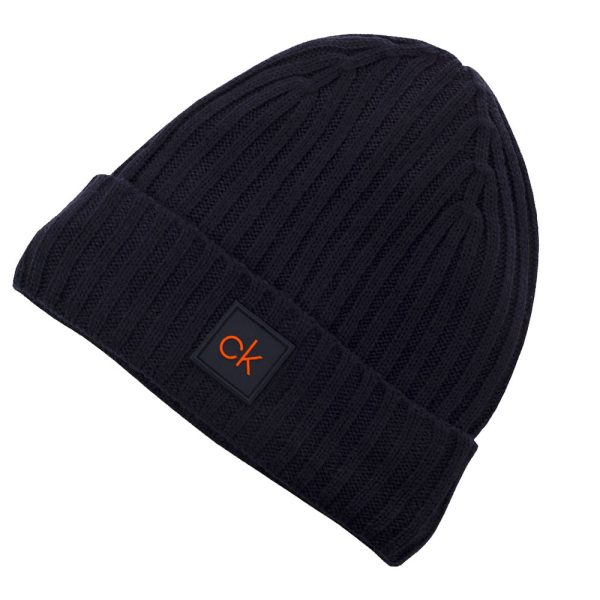 Calvin Klein Chunky Knit Beanie - Navy Fashion