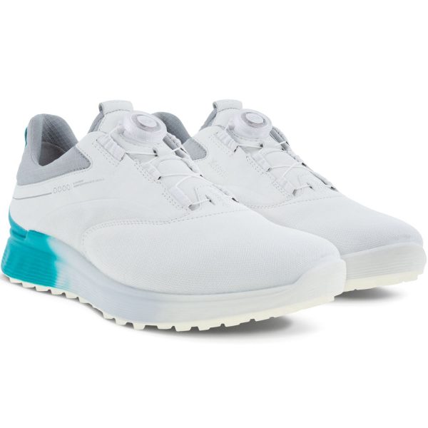 ECCO S-Three BOA Gore-Tex Spikeless Waterproof Shoes - White Caribbean Concrete Cheap