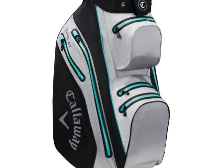 Callaway ORG 14 Hyper Dry Waterproof Cart Bag - Silver Black Green on Sale