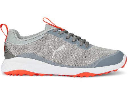 Puma Fusion Pro Spikeless Shoes - Grey Silver Red Online Hot Sale