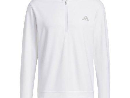 adidas Elevated 1 4 Zip Pullover - White Supply