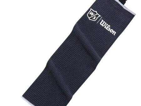 Wilson Tri-Fold Golf Towel - Black Cheap