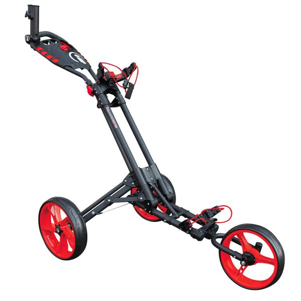 iCart One Compact 3 Wheel Trolley - Grey Red Cheap