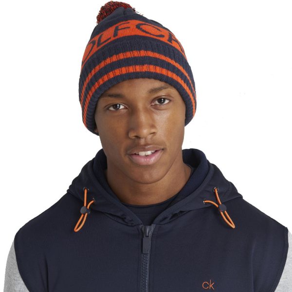 Calvin Klein Quadrant Pom Beanie - Navy Blaze Cheap