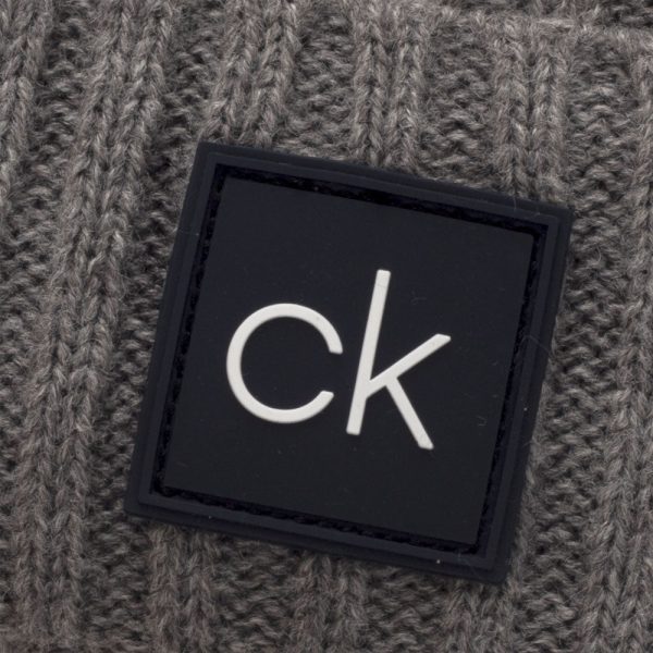 Calvin Klein Chunky Knit Beanie - Grey Marl Hot on Sale