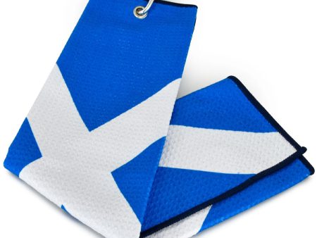 Masters Pro Tech Saltire Tri-Fold Towel - Blue White Online now