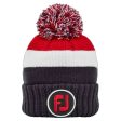 FootJoy FJ Bobble Beanie Hat - Navy White Red Online Hot Sale