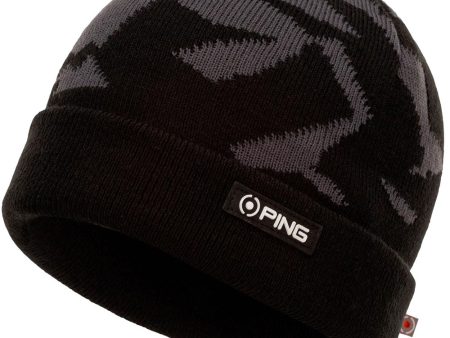 Ping Camo Knit Beanie - Black Multi Cheap