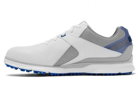 FootJoy Pro SL Spikeless Shoes - White Grey Royal Blue Online