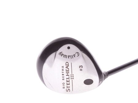 Callaway Big Bertha Steelhead III Graphite Men s Left Hand Fairway 3 Wood 15 Degree Firm - System III For Cheap