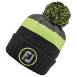 FootJoy FJ Bobble Beanie Hat - Black Lime Charcoal Cheap