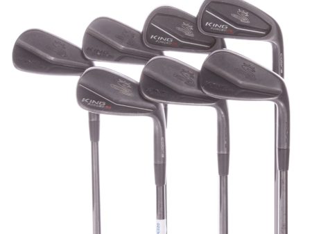 Cobra King Forged Black MB Cb Forged Steel Men s Right Hand Irons 5-PW+GW Stiff - KBS $ Taper 120 For Sale